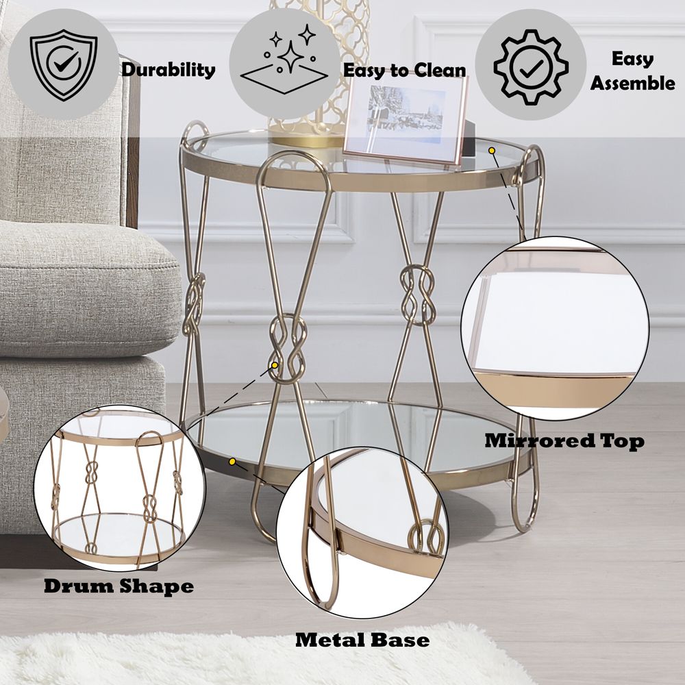 Zekera End Table – features callout