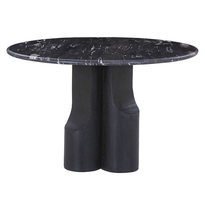 Kinton Round Dining Table w/Natural Marble Top – view 4