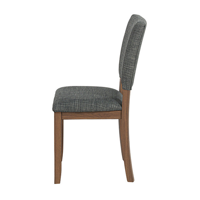 Oberto Side Chair, Walnut/Gray - view 2