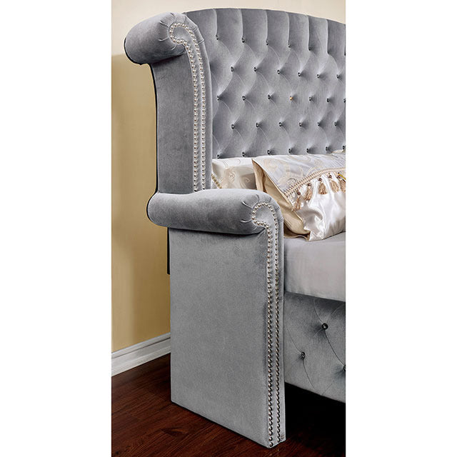 Alzir Night Stand, Gray - view 4