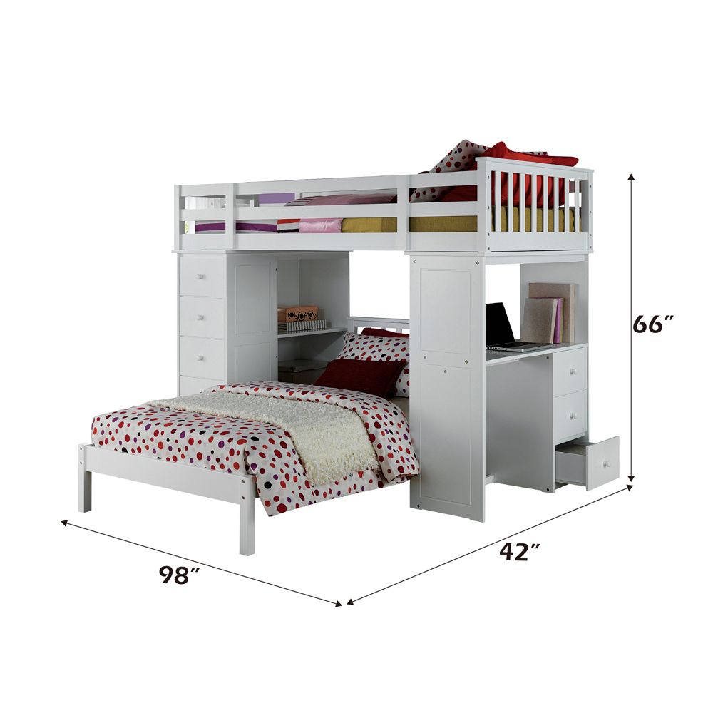 Freya Twin Loft Bed with Storage