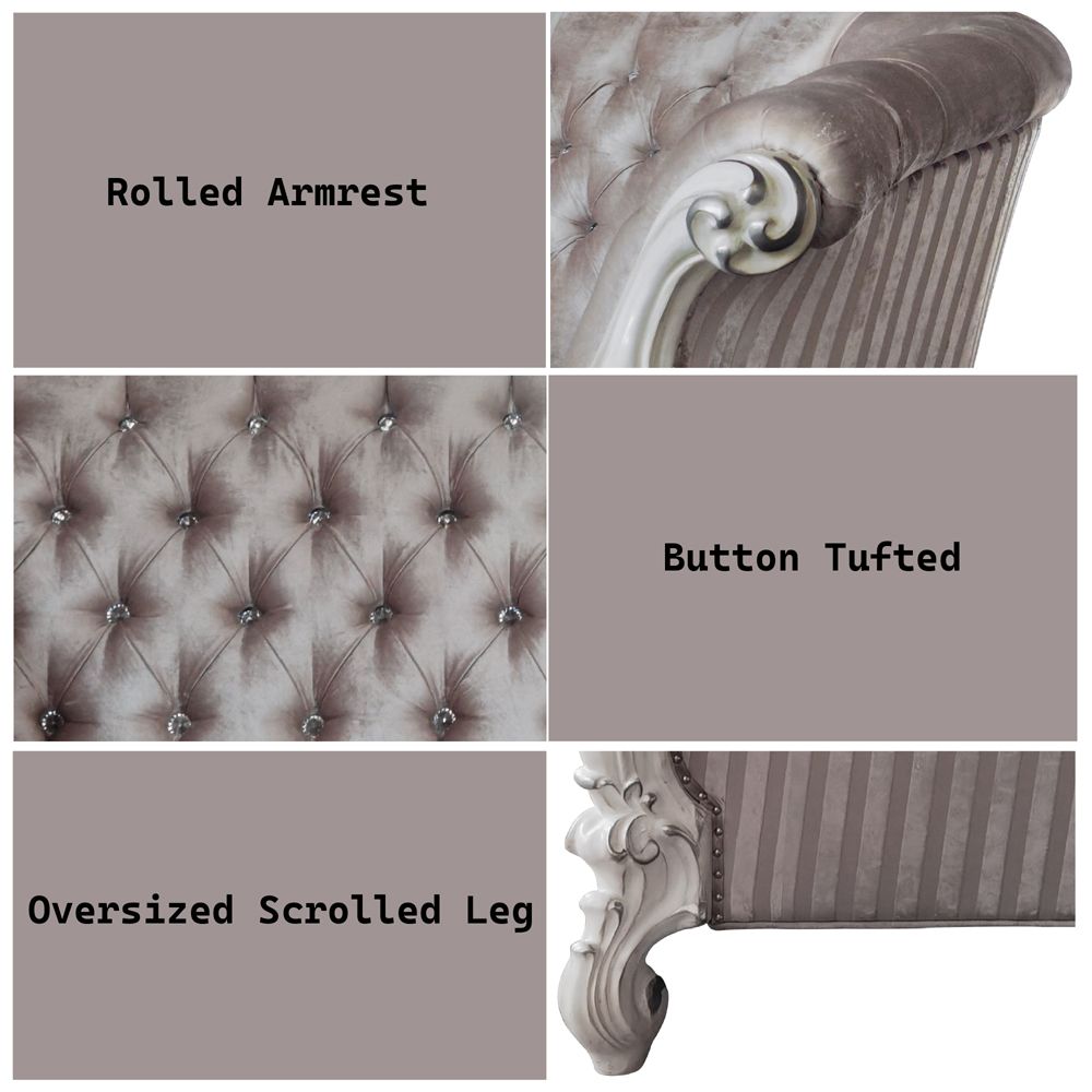 Versailles Loveseat W/5 Pillows – features callout