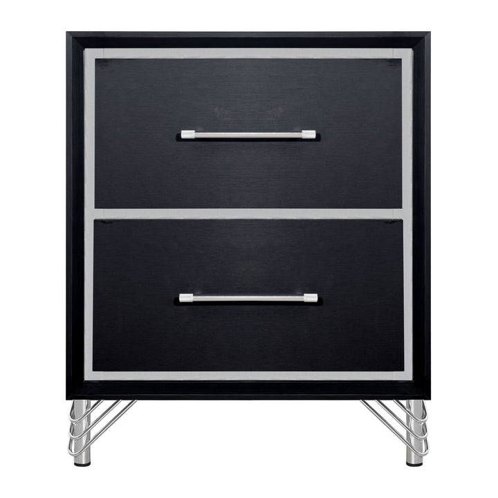 Ava 2 Drawer Nightstand-Ebony