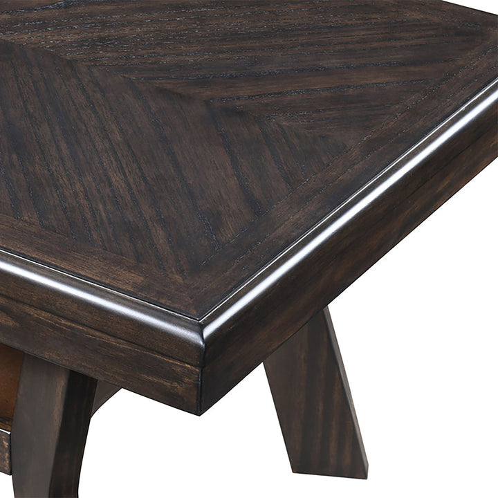 Gia 3 Piece Occasional Set- 1 Coffee &amp; 2 End Tables-Brown