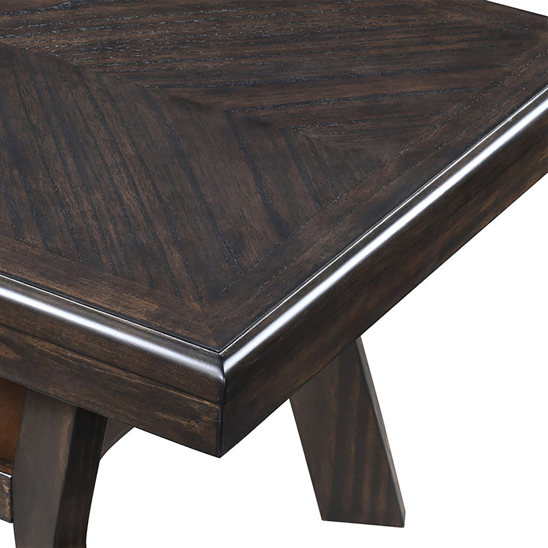 Gia 3 Piece Occasional Set- 1 Coffee & 2 End Tables-Brown
