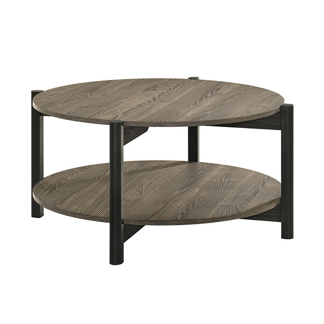 Hyde Round Coffee Table, Dark Gray