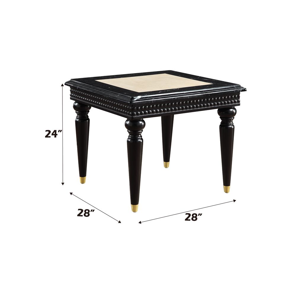 Tayden End Table W/Marble Top – dimensions diagram