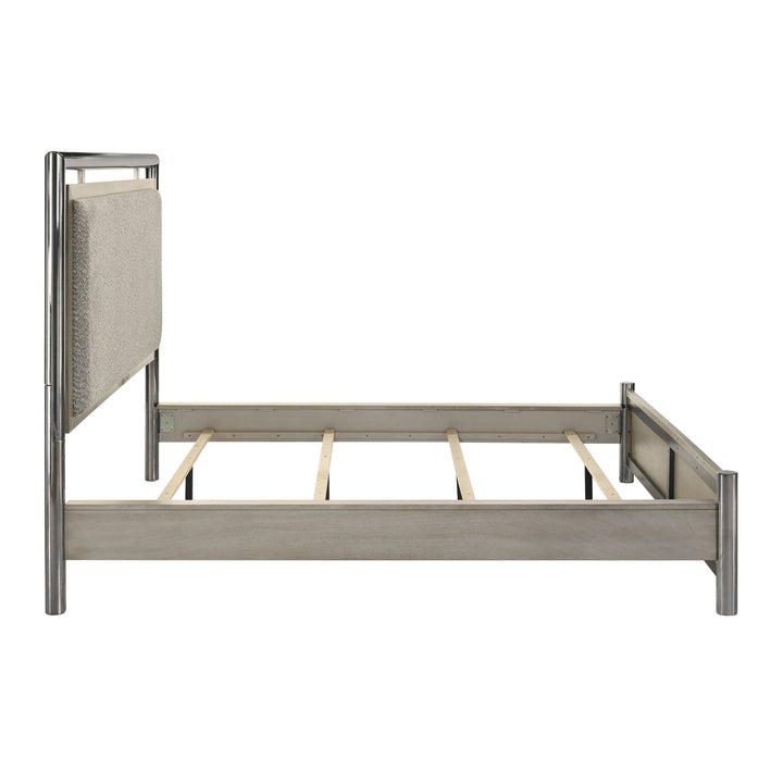 Lennox 5/0 Q Headboard, Footboard &amp; Slat Kit-Gray