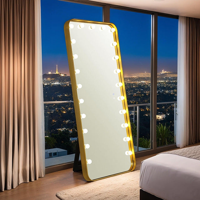 Myra Floor Mirror, Gold