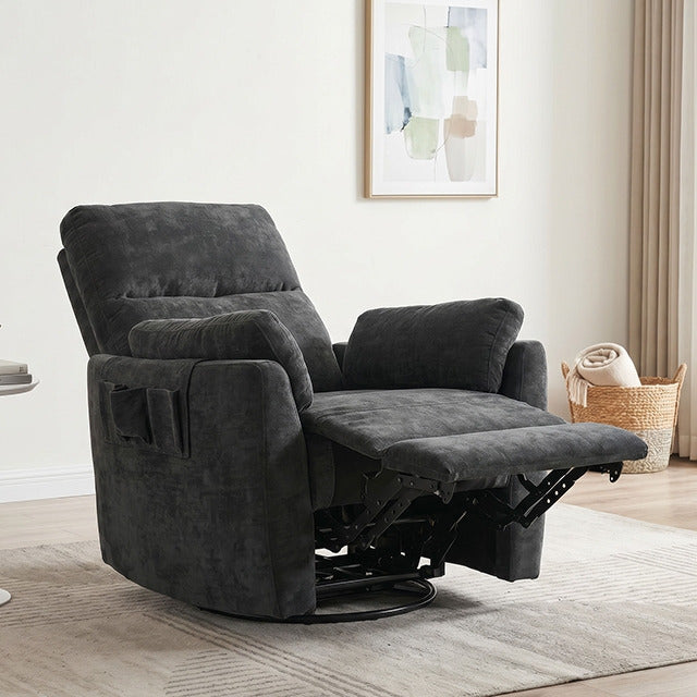 Rogers Power Recliner, Charcoal Gray - view 9