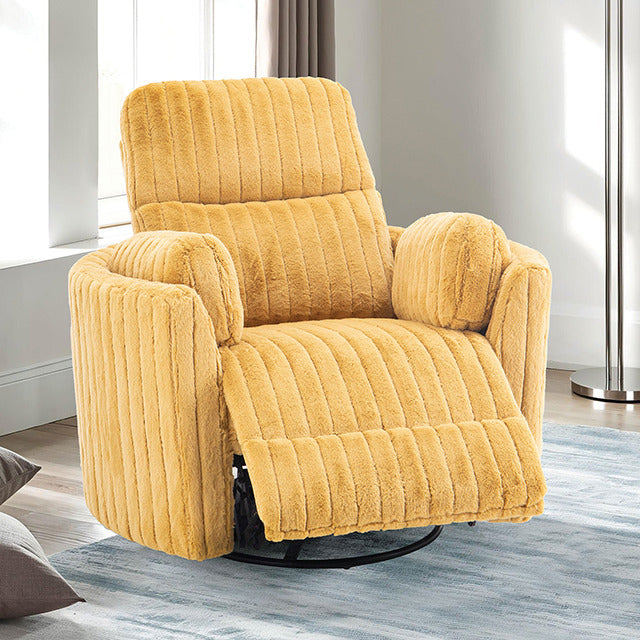 Belper Power Glider Recliner W/ Swivel, Yellow