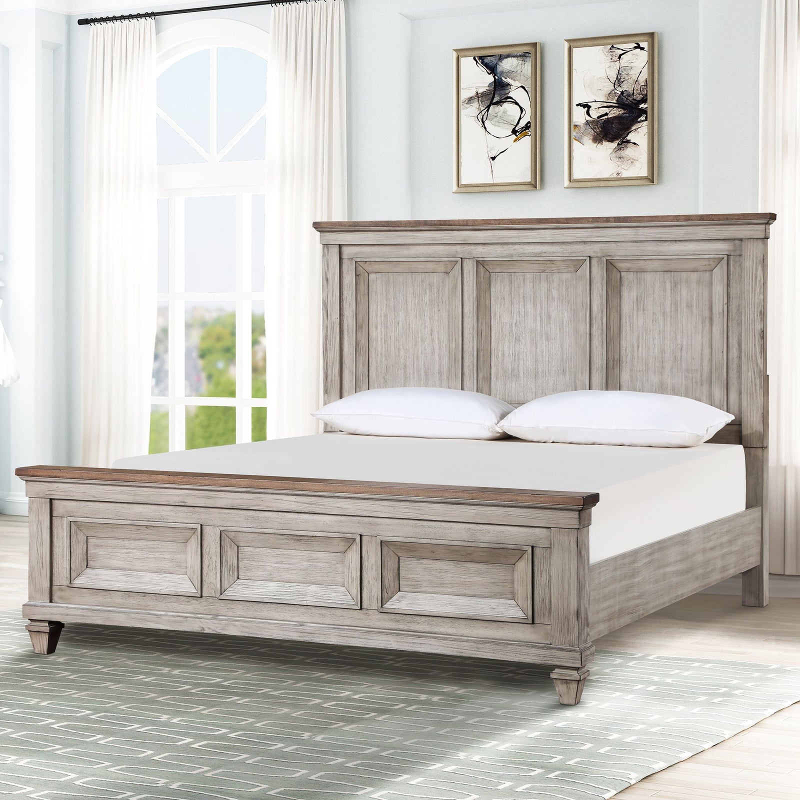 Mariana 5/0 Q Footboard & Slats-Vintage Creme