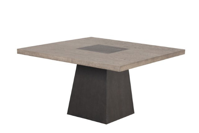 Broager 5 Pc Dining Table Set, Rustic Oak/Dark Walnut