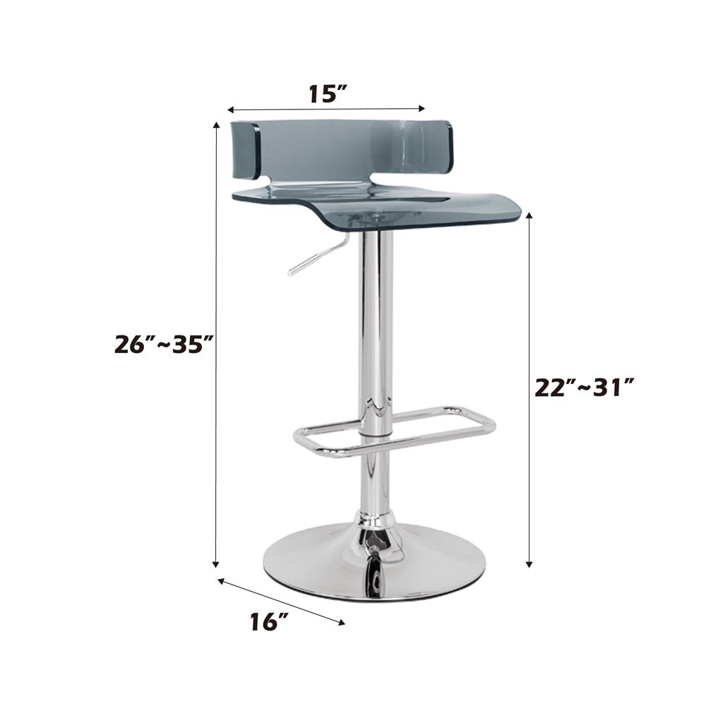 Rania Adjustable Stool W/Swivel – dimensions diagram