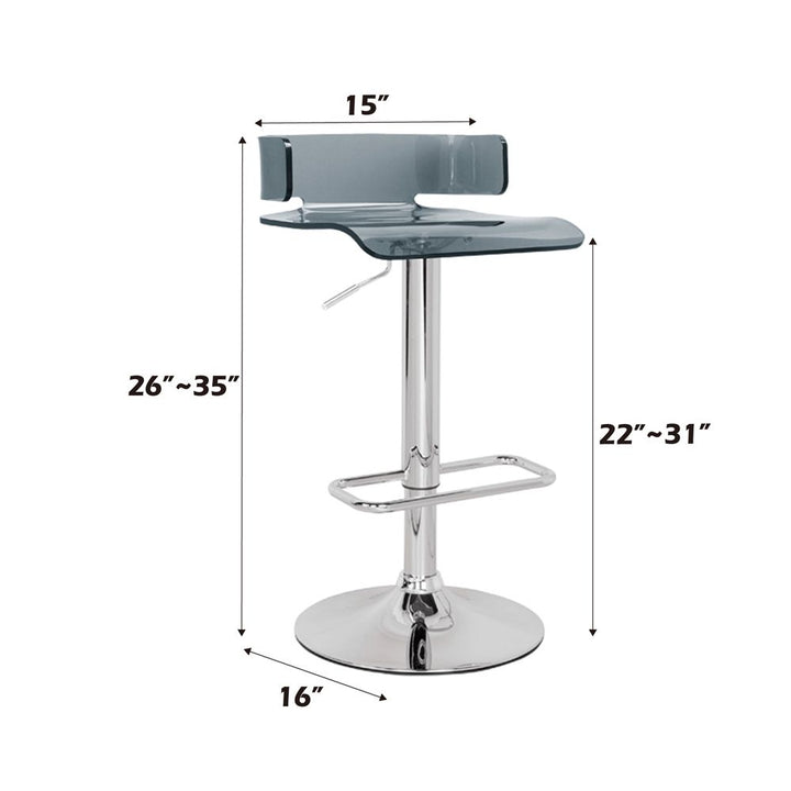 Rania Adjustable Stool W/Swivel – dimensions diagram