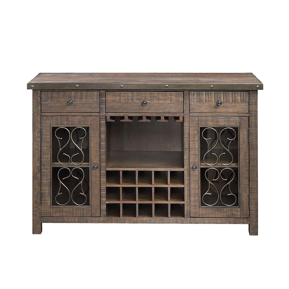 Raphaela Server with Cup Holder & Wine Rack