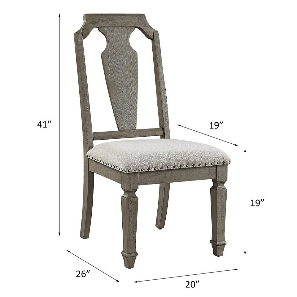 Zumala Side Chair (Set-2) – line drawing