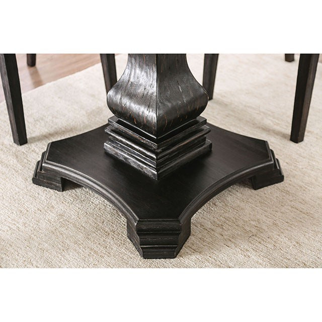 Elfredo 5 Pc Dining Table Set, White/Antique Black - view 3
