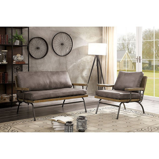 Santiago Love Seat, Ash Brown - view 2