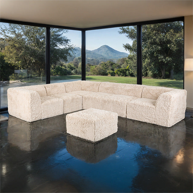 Nappi Large L-Sectional W/ Ottoman, Sand - view 4
