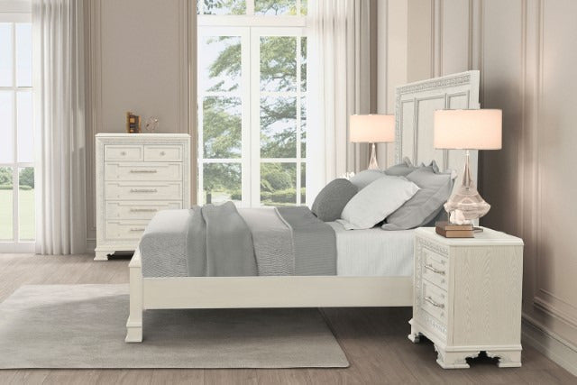 Stella Mia 4 Pc Queen Bedroom Set, Creamy White - view 9