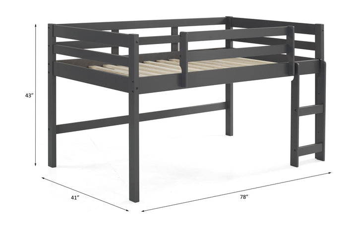 Lara Twin Loft Bed – line drawing