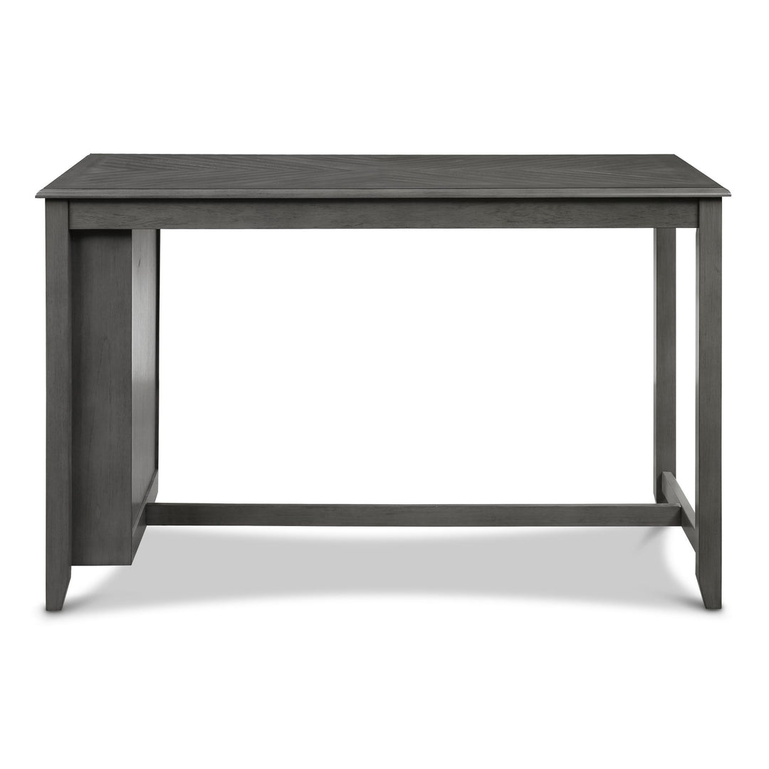 Amy 5 Pc 60" Counter Storage Table+chairs-Gray