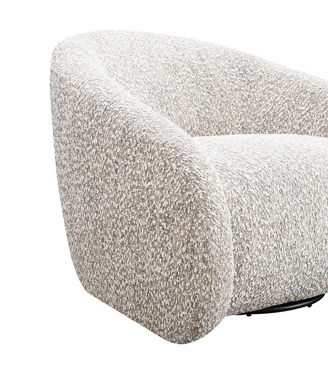 Kyria Swivel Chair, Light Brown - view 3