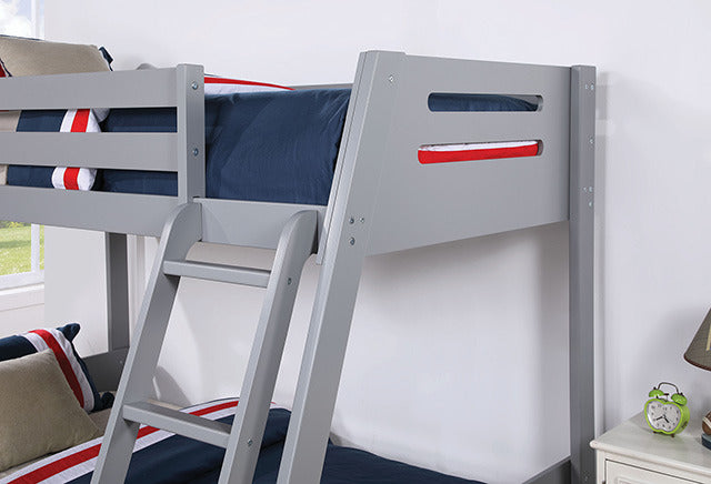 Emilee Twin/Full Bunk Bed, Gray - view 5