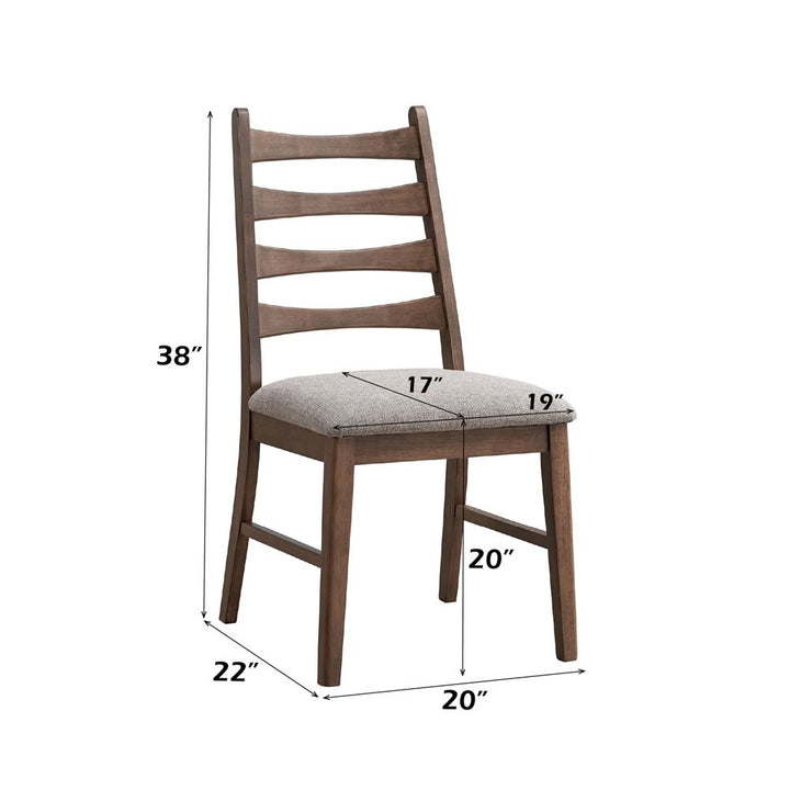 Mayah Side Chair (Set-2) – dimensions diagram