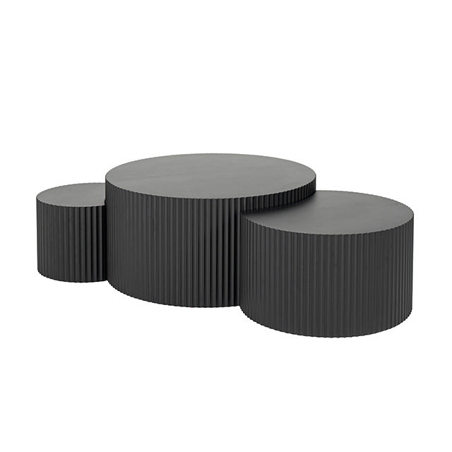Narella 3 Pc. Coffee Table Set, Black - view 2