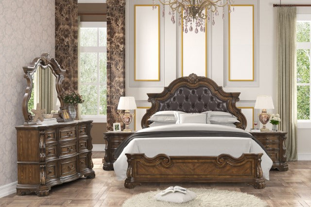 Leovanni Bed, Dark Brown - view 8