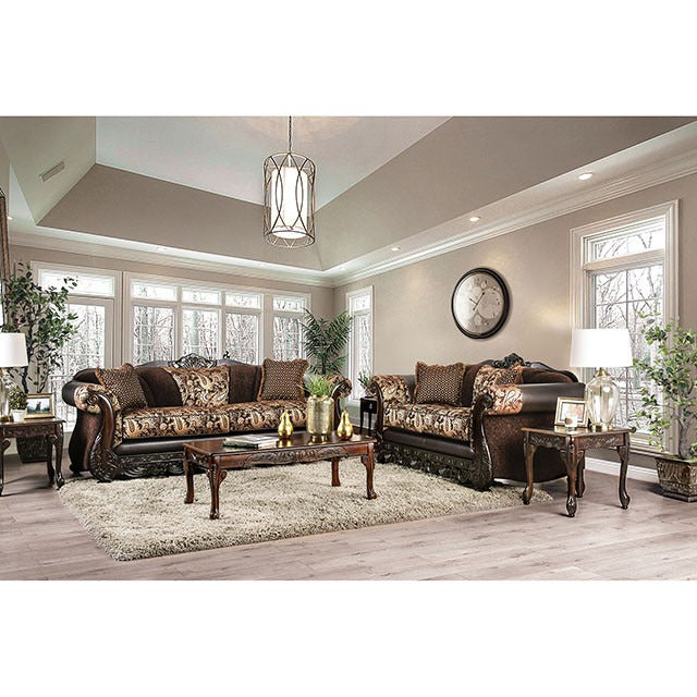 Newdale Sofa, Brown/Gold - view 2