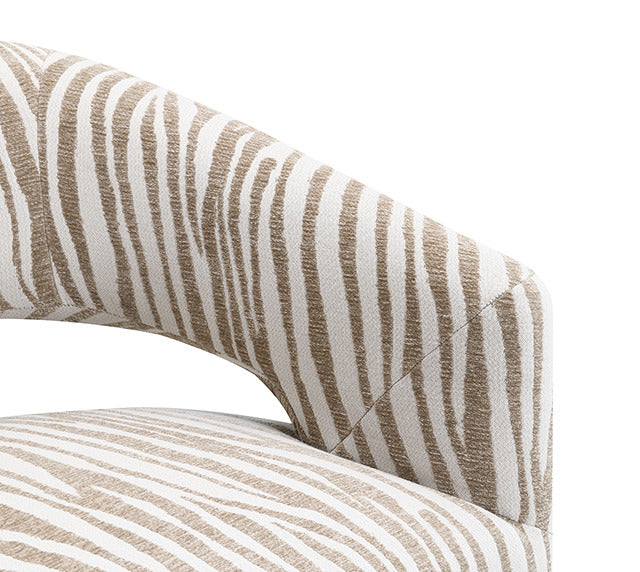 Tresa Dining Arm Chair W/ Casters, Meerkat Beige - view 8