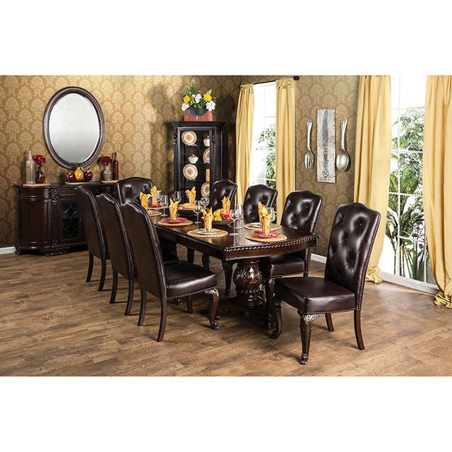 Bellagio 7 Pc Dining Table Set, Brown Cherry - view 9