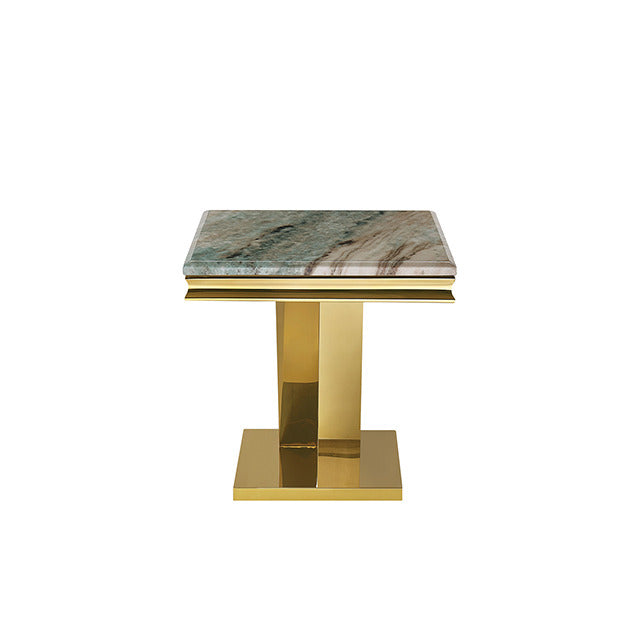 Villarsglane End Table, Gold/Green - view 3