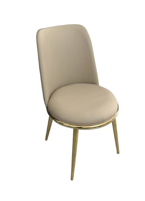Norelli Side Chair, Gold/Taupe