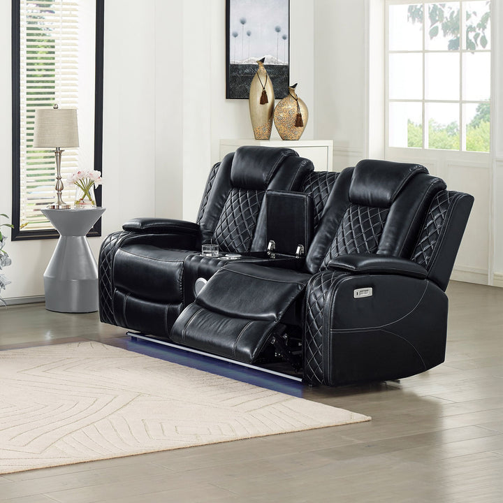 Orion Ii Console Loveseat W/ Pwr Fr &amp; Hr-Black