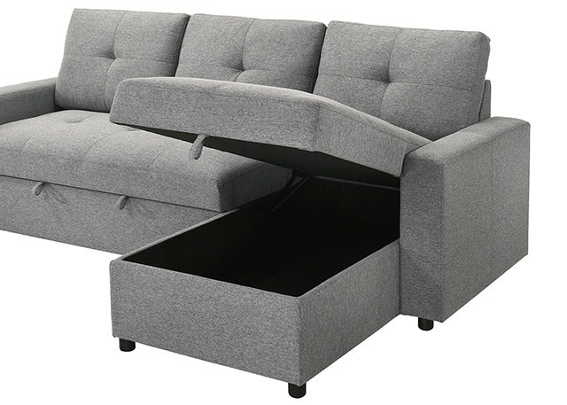 Giorgi Sectional W/ Pullout, Gray - view 2