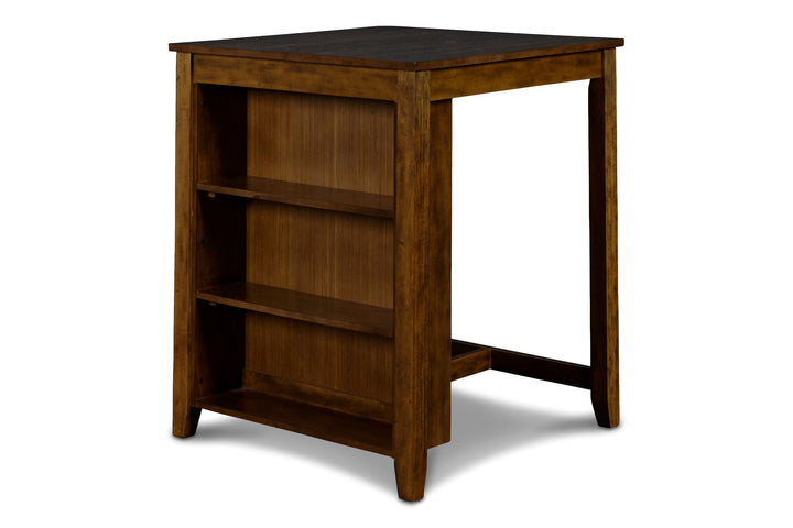 Gia 3 Pc 30" Storage Counter Table &amp; 2 Chairs-Brown