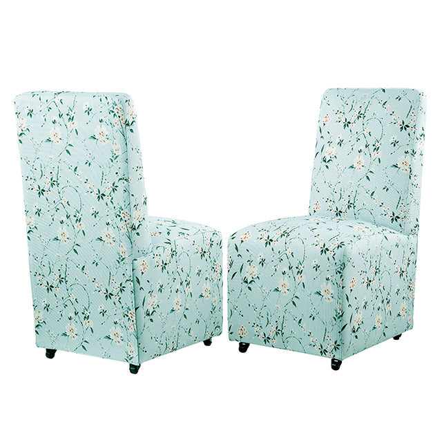 Durham Dining Chair W/ 4 Casters, Chinoiserie Light Teal/Pink - view 5