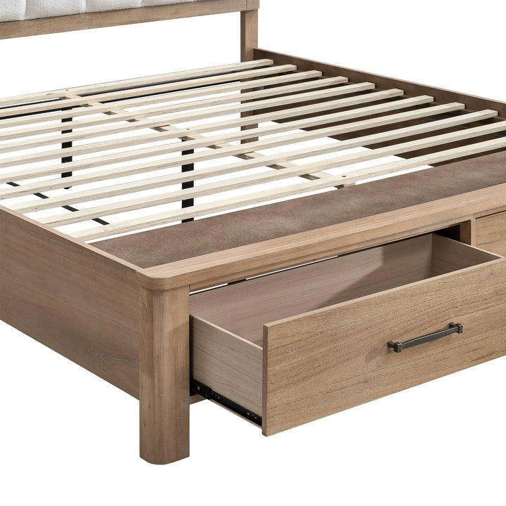 Anika 6/6-5/0 Ek/q Storage Bed Side Rails-Natural