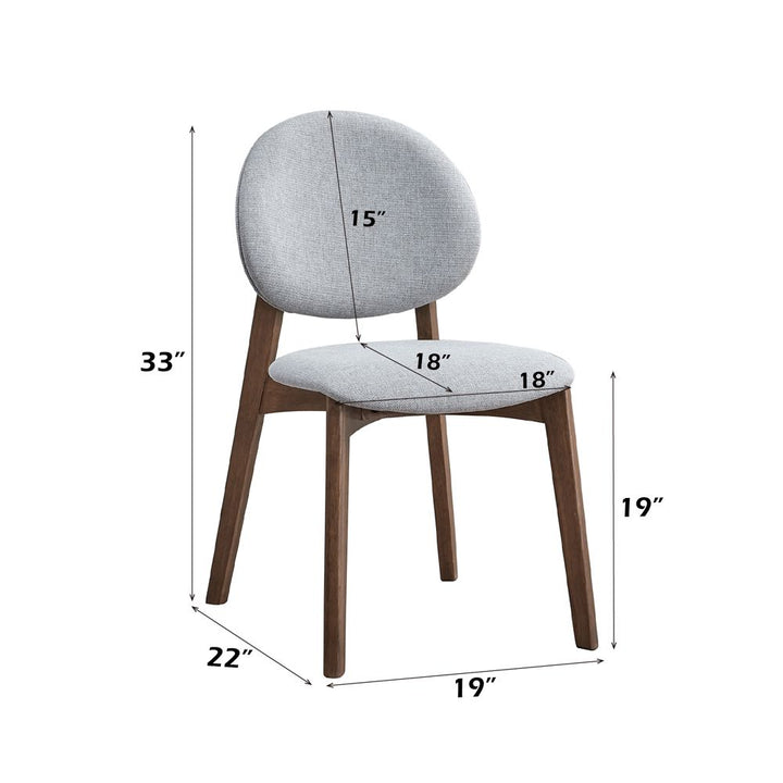Hadasa Side Chair (Set-2) – dimensions diagram