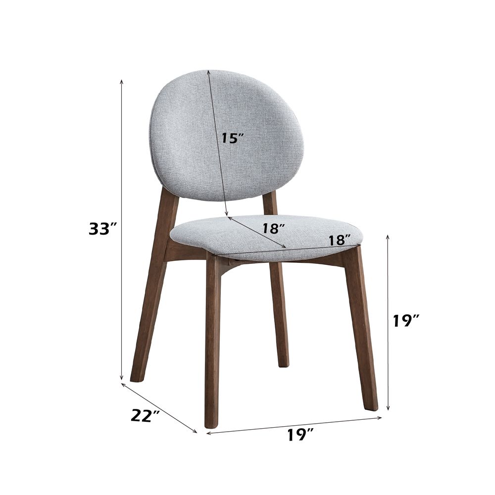 Hadasa Side Chair (Set-2) – dimensions diagram