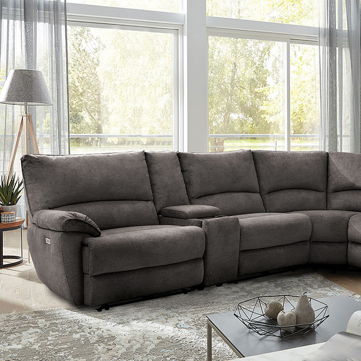Cerelia Power Sectional, Gray