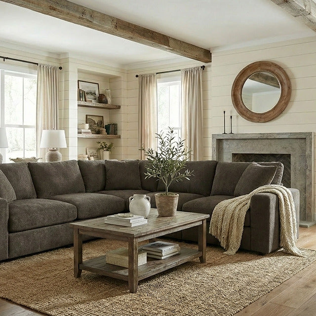 Crowle Sectional, Cocoa Brown - view 2