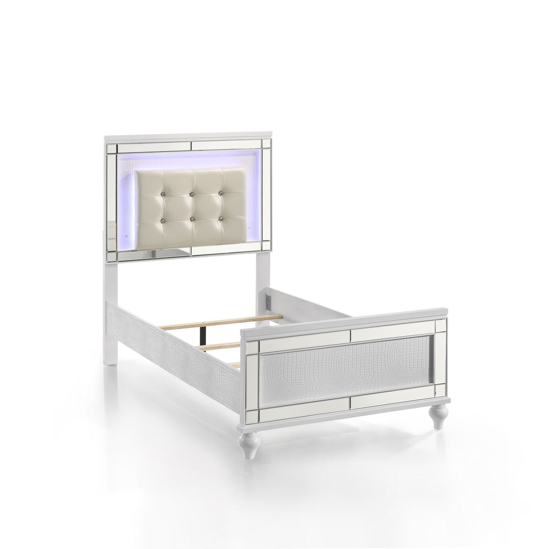 Valentino 3/3 T Footboard & Slats - White