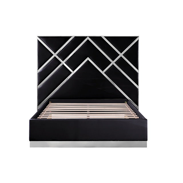 Stavola Bed, Black/Chrome - view 2