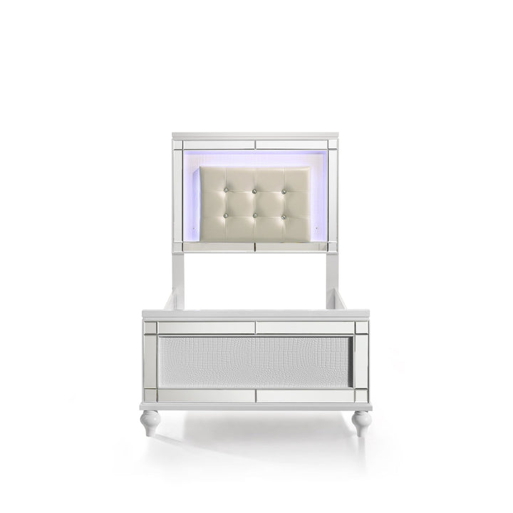 Valentino 3/3 T Headboard - White