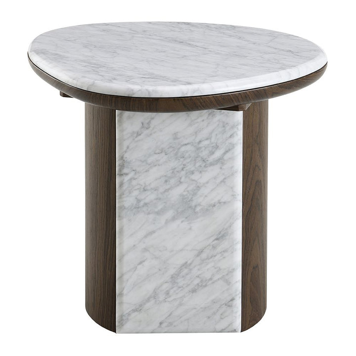 Haidar End Table with Natural Marble